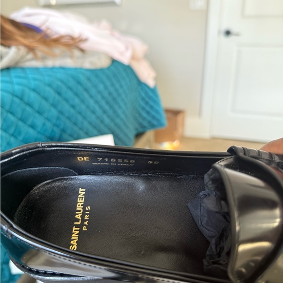 Saint Laurent Black Leather Le Loafer Penny Loafers - Picture 15 of 17